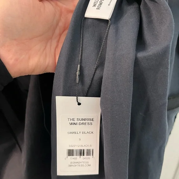 Smash + Tess X Jillian Harris Sunrise Mini Dress in Barely Black - SMALL NWT - Picture 6 of 7